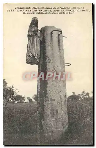 Ansichtskarte AK Dolmen Menhir de Lan ar Justiz pres Lannion