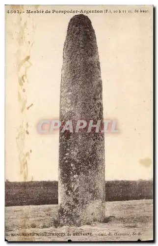 Cartes postales Dolmen Menhir de Porspoder Argenton