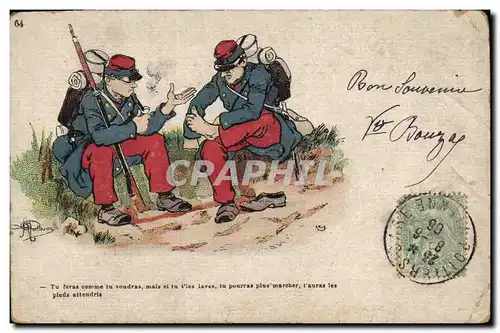 Cartes postales Fantaisie Illustrateur Albert Guillaume Militaria