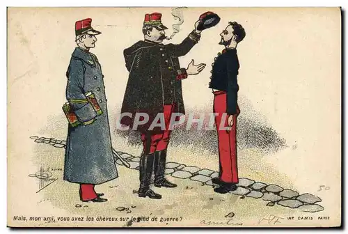 Cartes postales Fantaisie Illustrateur Albert Guillaume Militaria