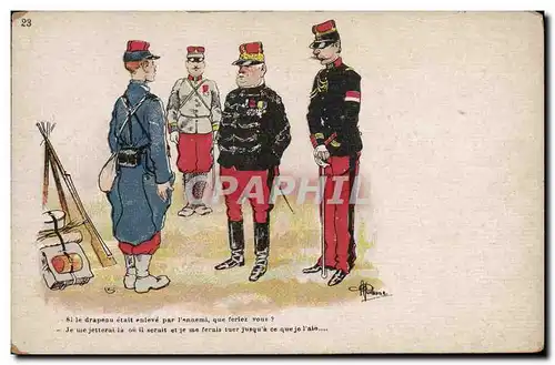 Cartes postales Fantaisie Illustrateur Albert Guillaume Militaria