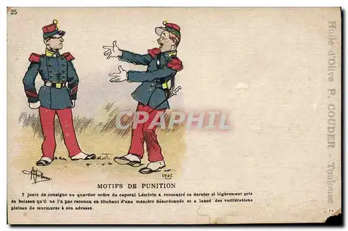 Ansichtskarte AK Fantaisie Illustrateur Albert Guillaume Militaria Motifs de punition