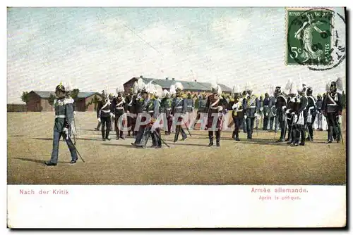 Cartes postales Militaria Armee allemande Apres la critique