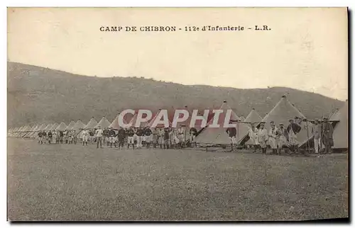 Cartes postales Militaria Camp de Chibron 112eme d&#39infanterie