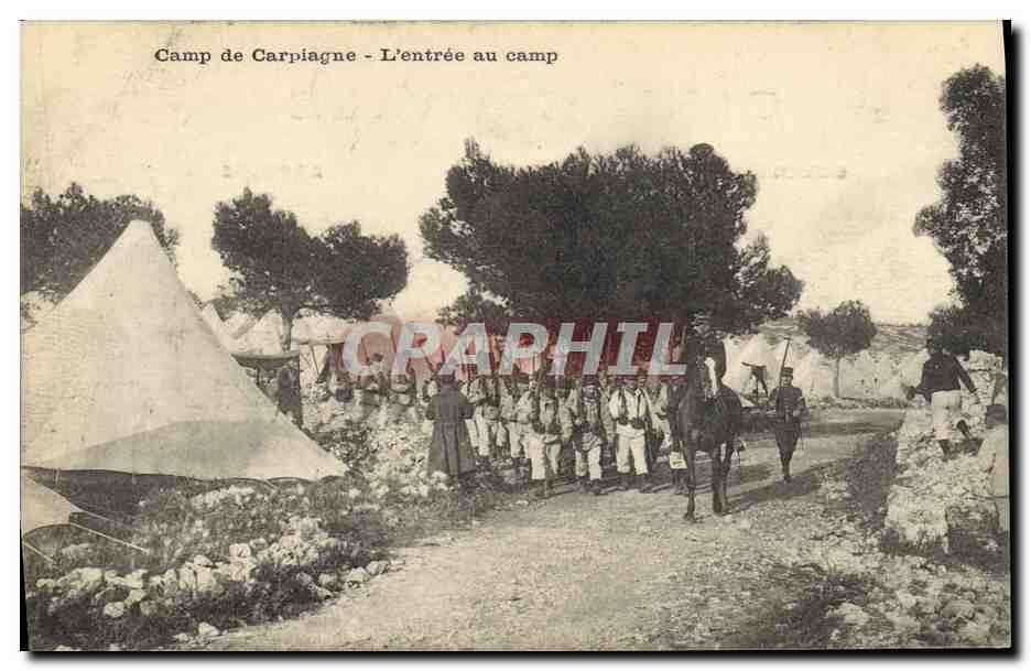 Ansichtskarte AK Militaria Camp de Carpiagne Retour aux Manoeuvres Nr