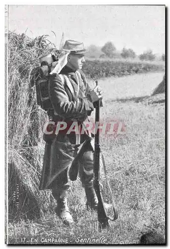 Cartes postales Militaria Sentinelle