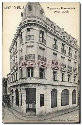 Cartes postales Banque Societe Generale Agence de Carcassonne Place Carnot