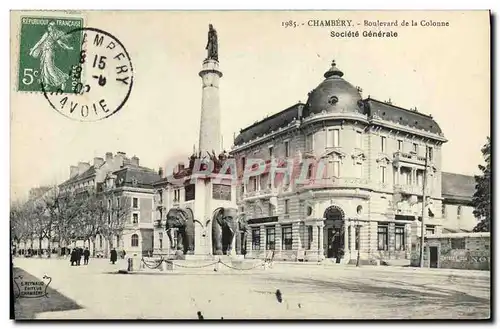 Cartes postales Banque Chambery Boulevard de la colonne Societe Generale