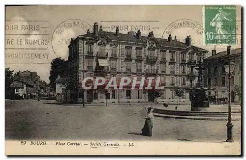 Cartes postales Banque Bourg Place Carriat Societe Generale