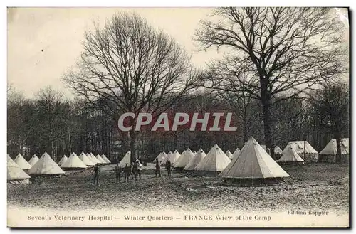 Cartes postales Seventh veterinary hospital Winter Wuarters France view of the camp Veterinaire