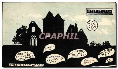 Cartes postales Contre la lumiere keep it dark sweetheart Abbey