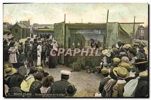 Cartes postales Theatre Guignol Berck Plage Theatre Guignol sur la plage TOP