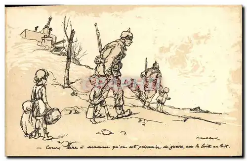 Cartes postales Fantaisie Illustrateur Poulbot Militaria