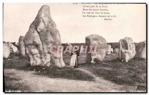 Ansichtskarte AK Dolmen Menhir Carnac Les alignements de Kermario