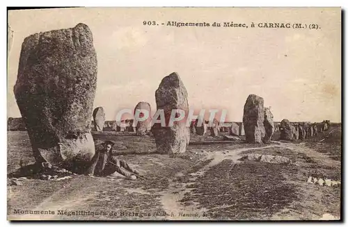 Ansichtskarte AK Dolmen Menhir Alignements du Menec a Carnac