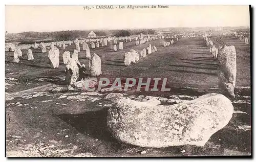 Ansichtskarte AK Dolmen Menhir Carnac Les alignements du Menec