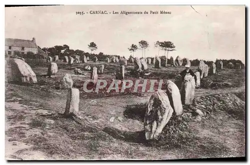 Ansichtskarte AK Dolmen Menhir Carnac Les alignements de Petit Menec