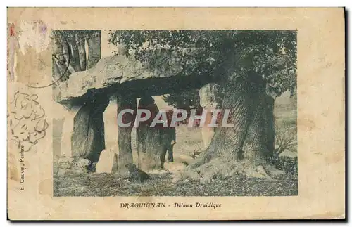 Ansichtskarte AK Dolmen Menhir Draguignan Dolmen druidique