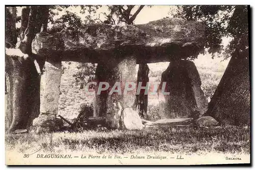 Ansichtskarte AK Dolmen Menhir Draguignan Pierre de la Fee Dolmen druidique