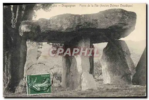 Ansichtskarte AK Dolmen Menhir Draguignan Pierre de la Fee Ancien dolmen druidique