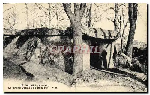 Cartes postales Dolmen Menhir Saumur Le grand dolmen de Bagneux