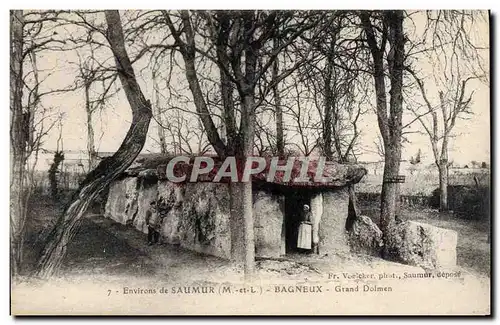 Cartes postales Dolmen Menhir Environs de Saumur Bagneux Grand dolmen