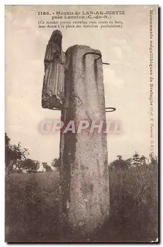 Ansichtskarte AK Dolmen Menhir de Lan Ar Justiz pres lannion