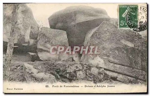 Ansichtskarte AK Dolmen Menhir Foret de Fontainebleau Dolmen d&#39Adolphe Joanne