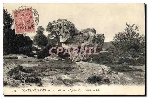 Ansichtskarte AK Dolmen Menhir Fontainebleau La foret Le sphinx des druides