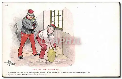 Cartes postales Militaria Motifs de punition