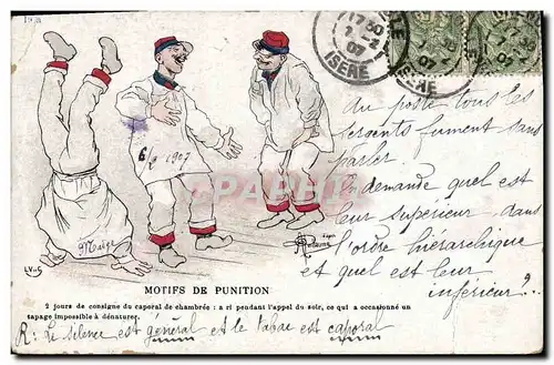 Cartes postales Militaria Motifs de punition