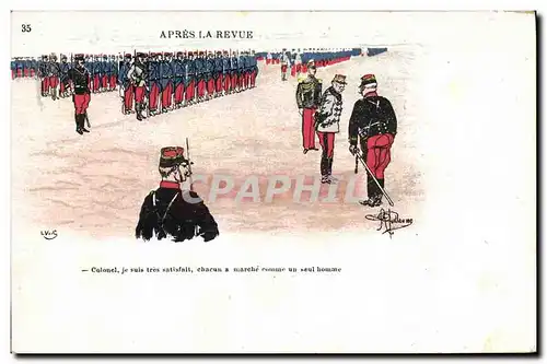 Cartes postales Militaria Apres la revue