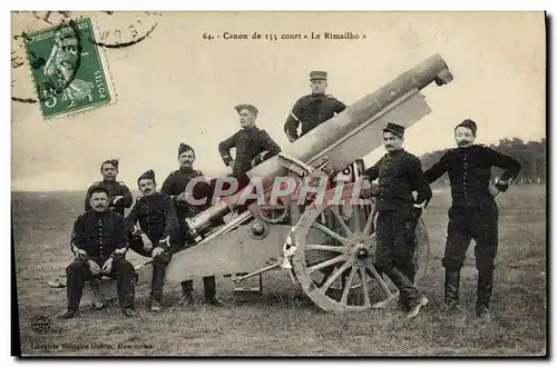 Ansichtskarte AK Militaria Canon de 155 court Le Rimailho