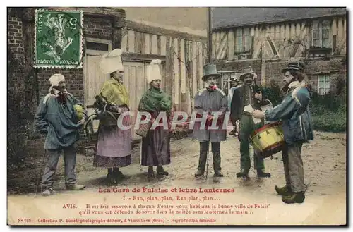 Cartes postales Folklore Les gars de Falaise et leurs lanternes Ran plan plan