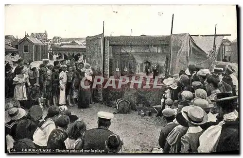 Cartes postales Theatre Berck Plage Theatre Guignol sur la plage