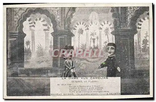 Cartes postales Theatre Guignol La dame aux Guignols
