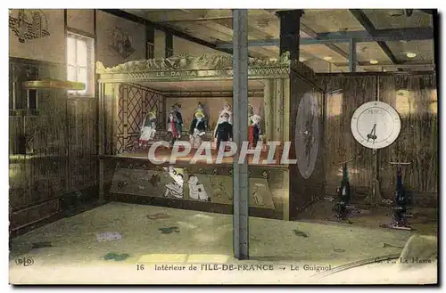 Cartes postales Theatre Guignol Interieur de l&#39Ile de France Paquebot Bateau TOP