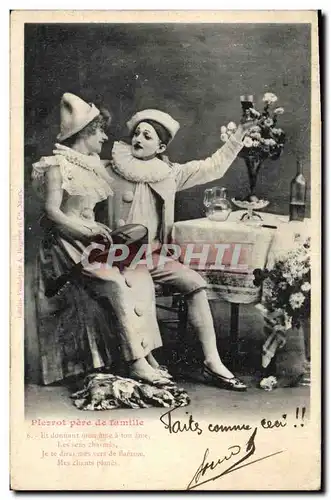 Cartes postales Theatre Pierrot pere de famille