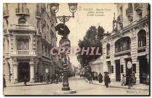 Cartes postales Banque Vichy Rue de Nimes Hotel Astoria Credit Lyonnais