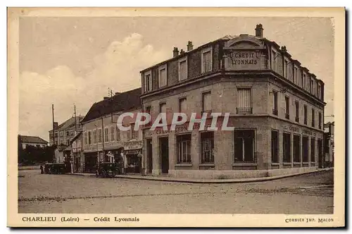 Ansichtskarte AK Banque Charlieu Credit Lyonnais