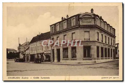 Ansichtskarte AK Banque Charlieu Credit Lyonnais