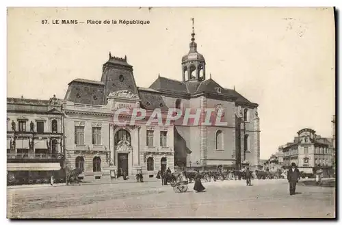 Cartes postales Banque Le Mans Place de la Prefecture Credit Lyonnais