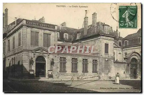 Cartes postales Banque Credit Lyonnais Troyes