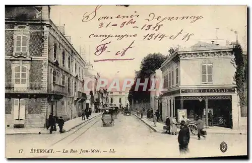 Cartes postales Banque Epernay Rue Jean moet Credit Lyonnais