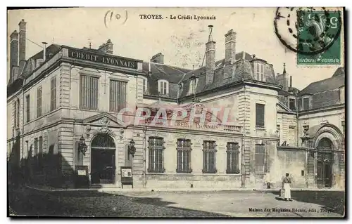 Ansichtskarte AK Banque Troyes Credit Lyonnais