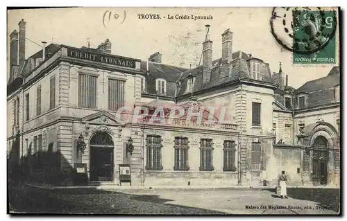 Cartes postales Banque Troyes Credit Lyonnais