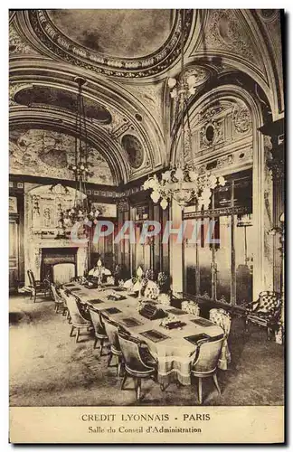 Cartes postales Banque Credit Lyonnais Paris Salle du conseil d&#39administration