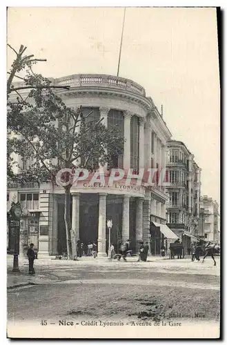 Cartes postales Banque Nice Credit Lyonnais Avenue de la gere (carte toilee)