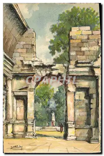 Ansichtskarte AK Fantaisie Illustrateur Barday Nimes Le temple de Diane Interieur