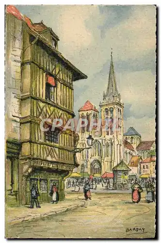 Cartes postales Fantaisie Illustrateur Barday Lisieux La cathedrale Saint Pierre